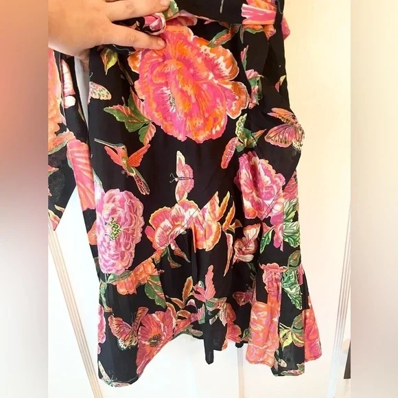 Banjanan Audrey Mini Dress, Eliza's Rose Garden Black Butterflies Floral - Picture 10 of 10